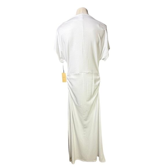 Halogen Dolman Sleeve Midi Dress in Bright White Sz L New With Imperfections - Picture 2 of 12